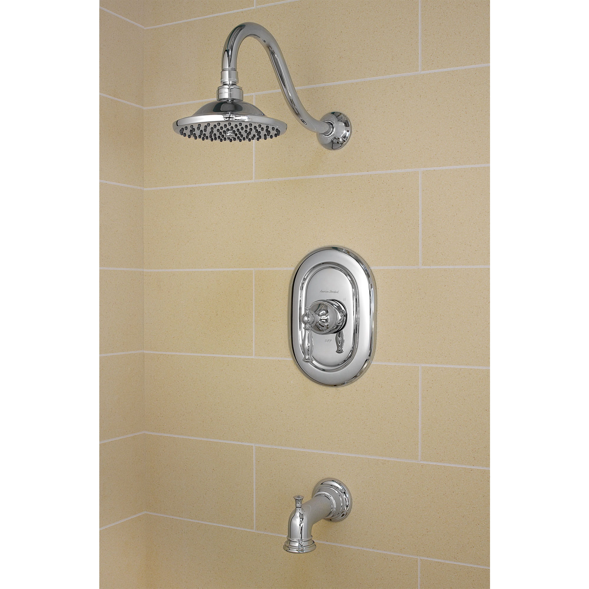 Quentin 2.5 GPM Tub and Shower Trim Kit with Rain Showerhead and Lever Handle